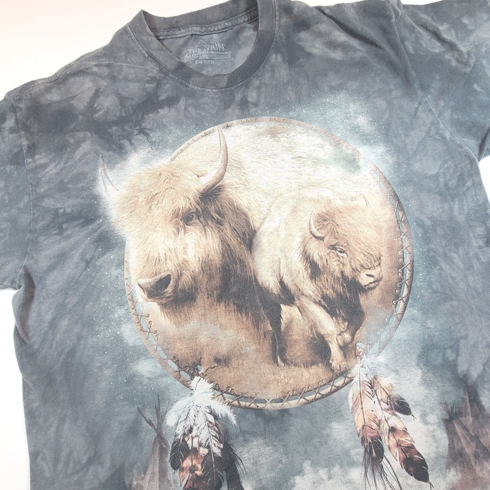 The Mountain White Buffalo Native American Tie‎ Dye Graphic T Shirt